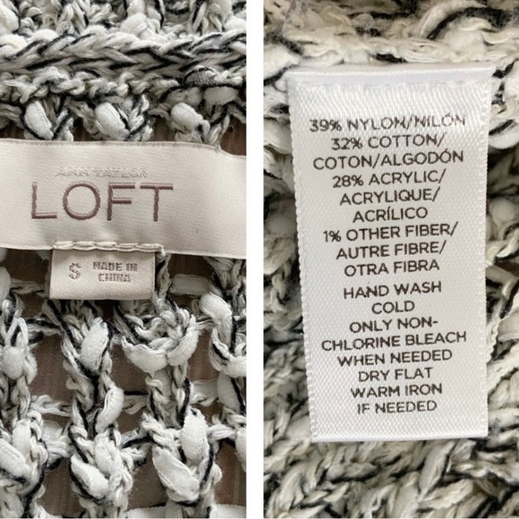 Loft Sweater Open-Weave V-Neck Pullover - Picture 5 of 7